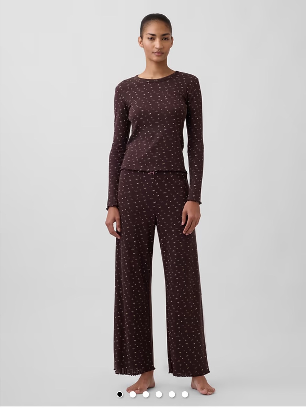 GAP Brown Pointelle PJ Set